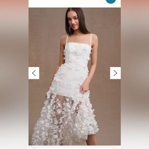 Helsi Audrey Square-Neck Floral Applique Sheer Midi Dress (as seen on Anthro)